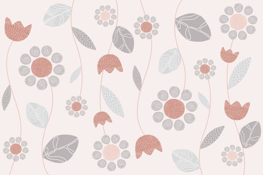 Soft Bloom Abstract Pattern Wallpaper