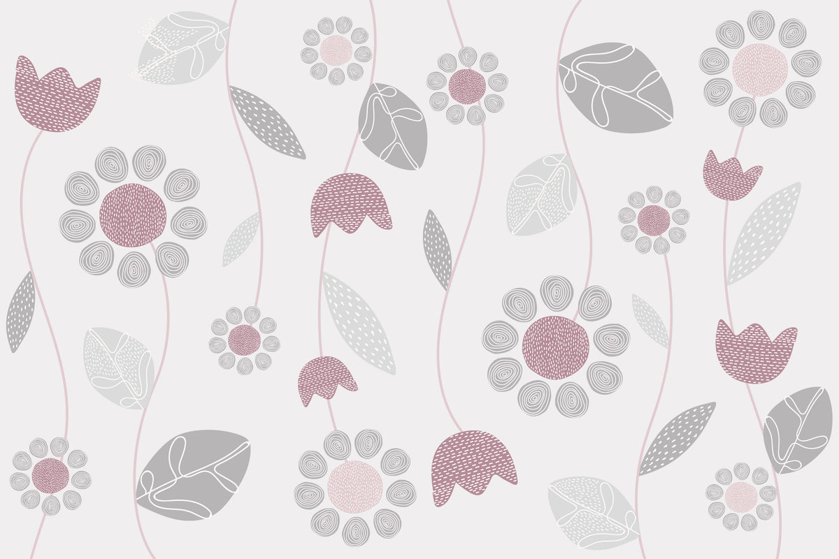 Lavender Petals Abstract Wallpaper in your room — zoomed