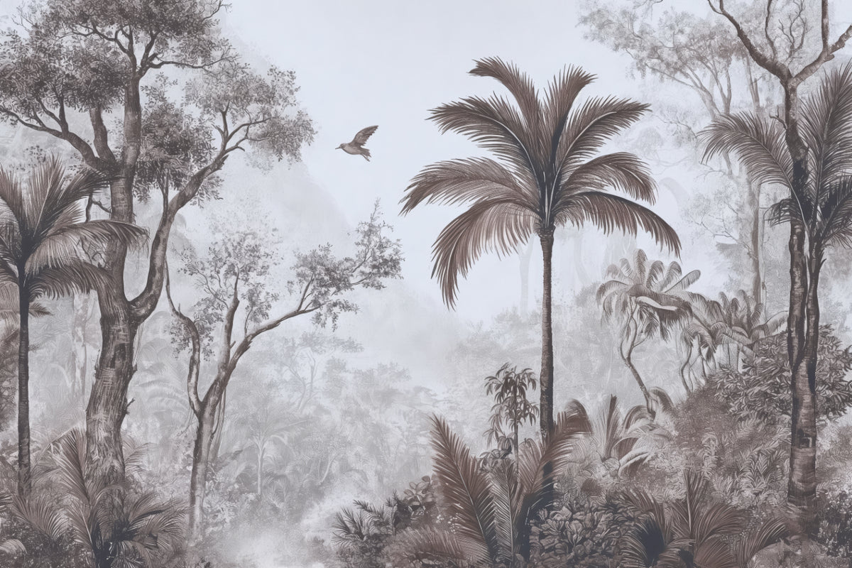 Vintage Tropical Jungle Wall Mural