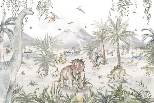 Jurassic Dinosaur Landscape Wallpaper