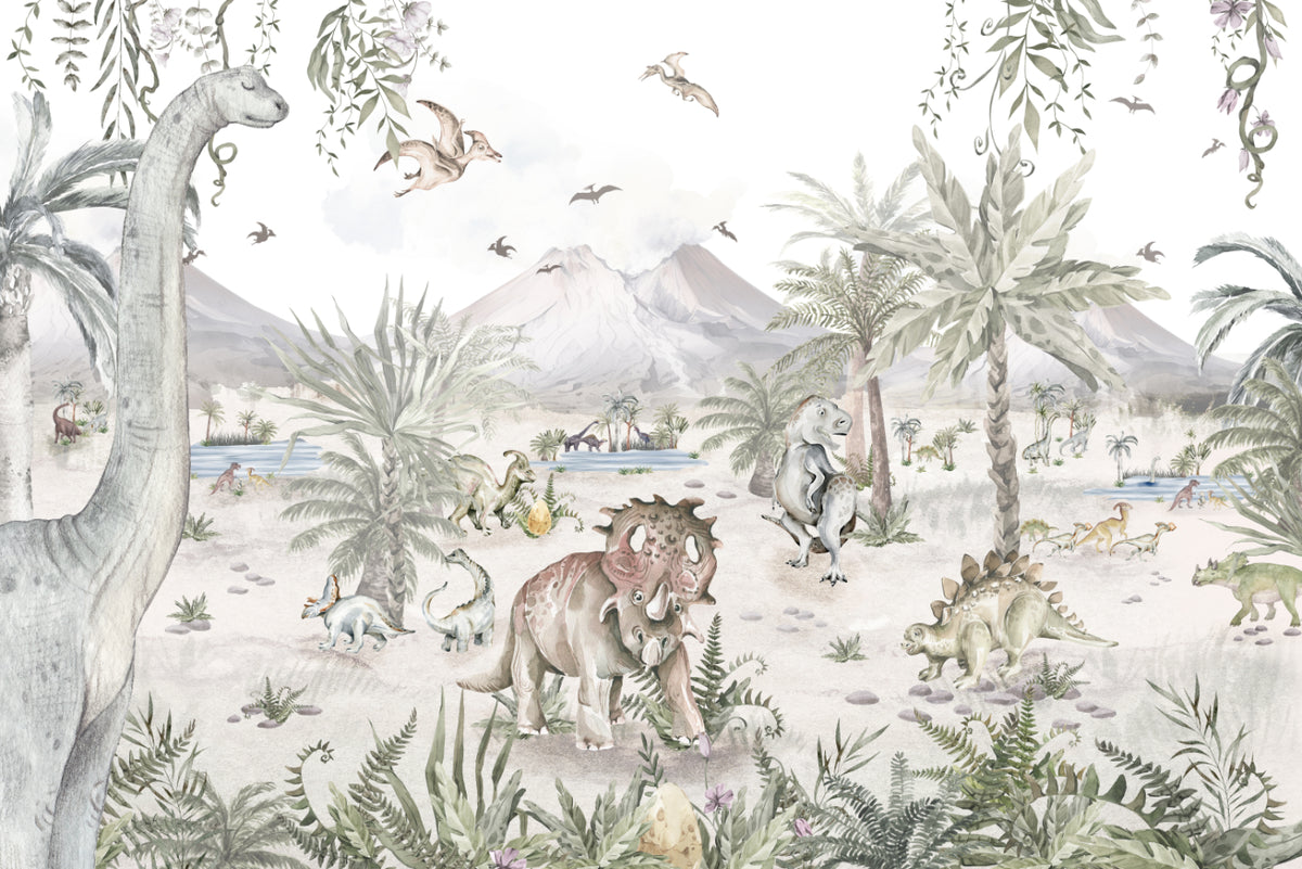 Jurassic Dinosaur Landscape Wallpaper