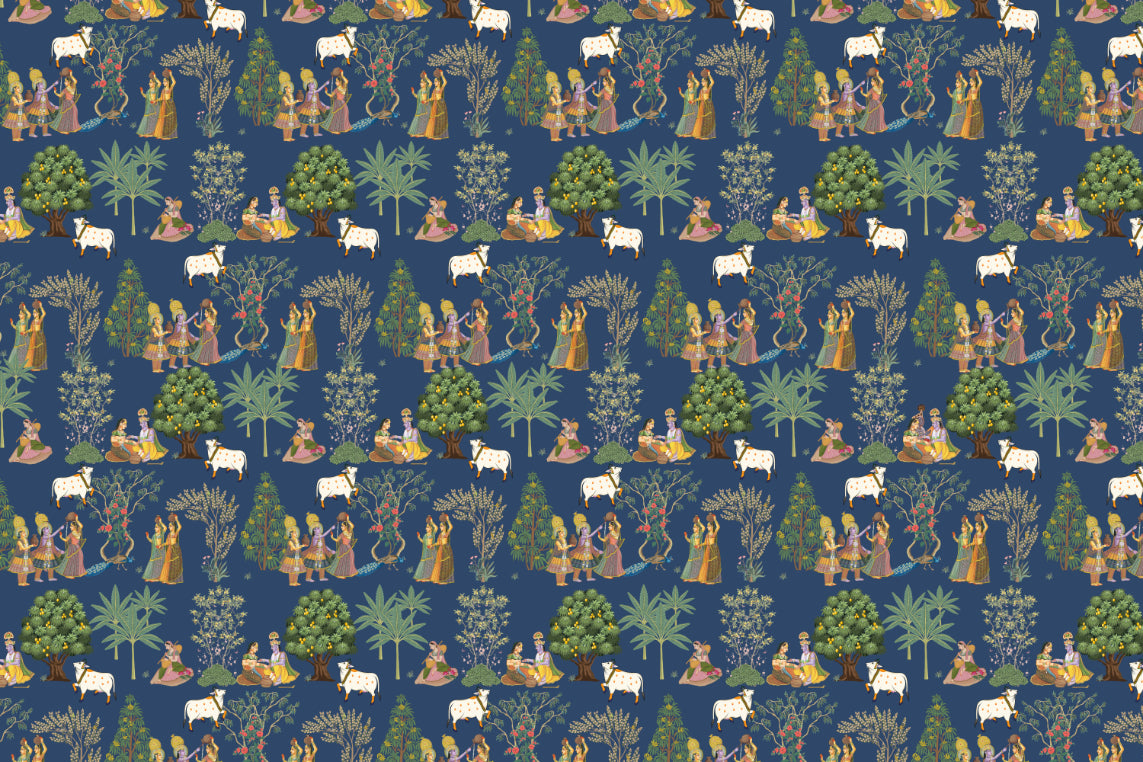 Papel de parede de arte folclórica indiana