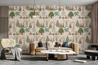 Ethnic Decorative Wall Mural with historical figures
