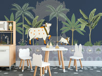 Spiritual Indian cow illustration for prayer rooms
