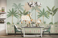 Elegant Pichwai cow wall mural for classic interiors
