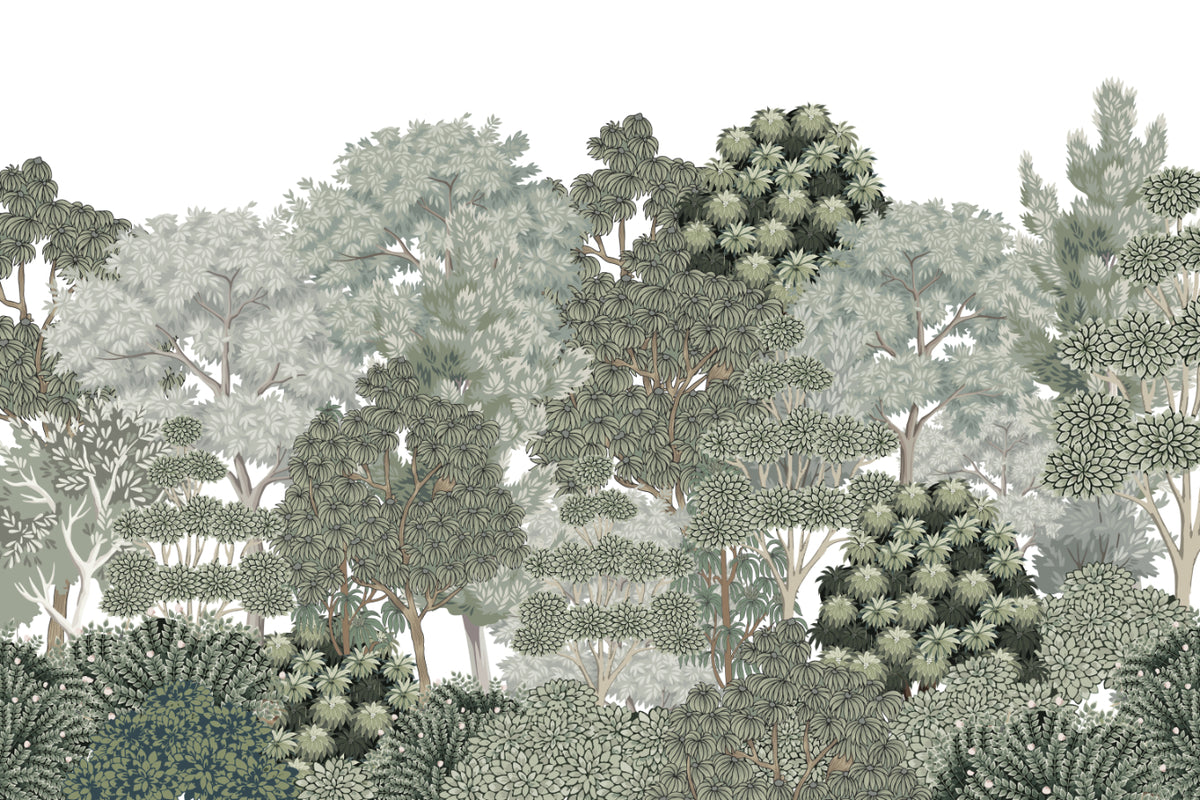 Lush Botanical Forest Tapete Wandbild in your room — zoomed
