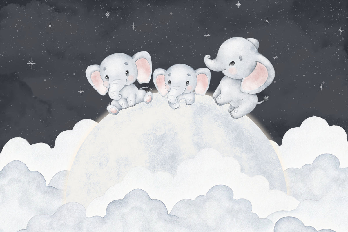 Verträumte Baby -Elefant -Tapete