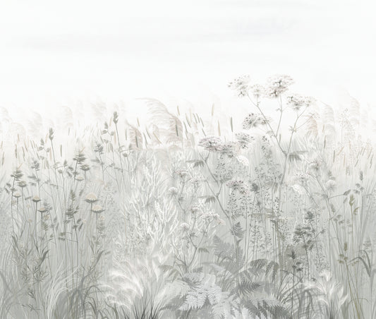 Soft Botanical Wildflower Wall Mural