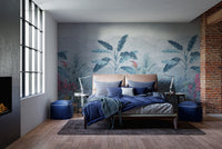 Misty mountain jungle wall mural
