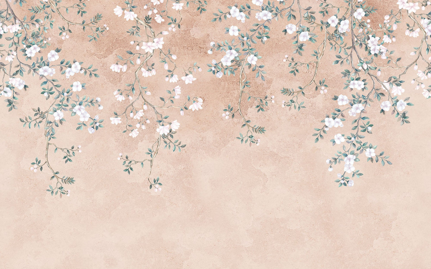 Delicate Floral Branch Wall Mural