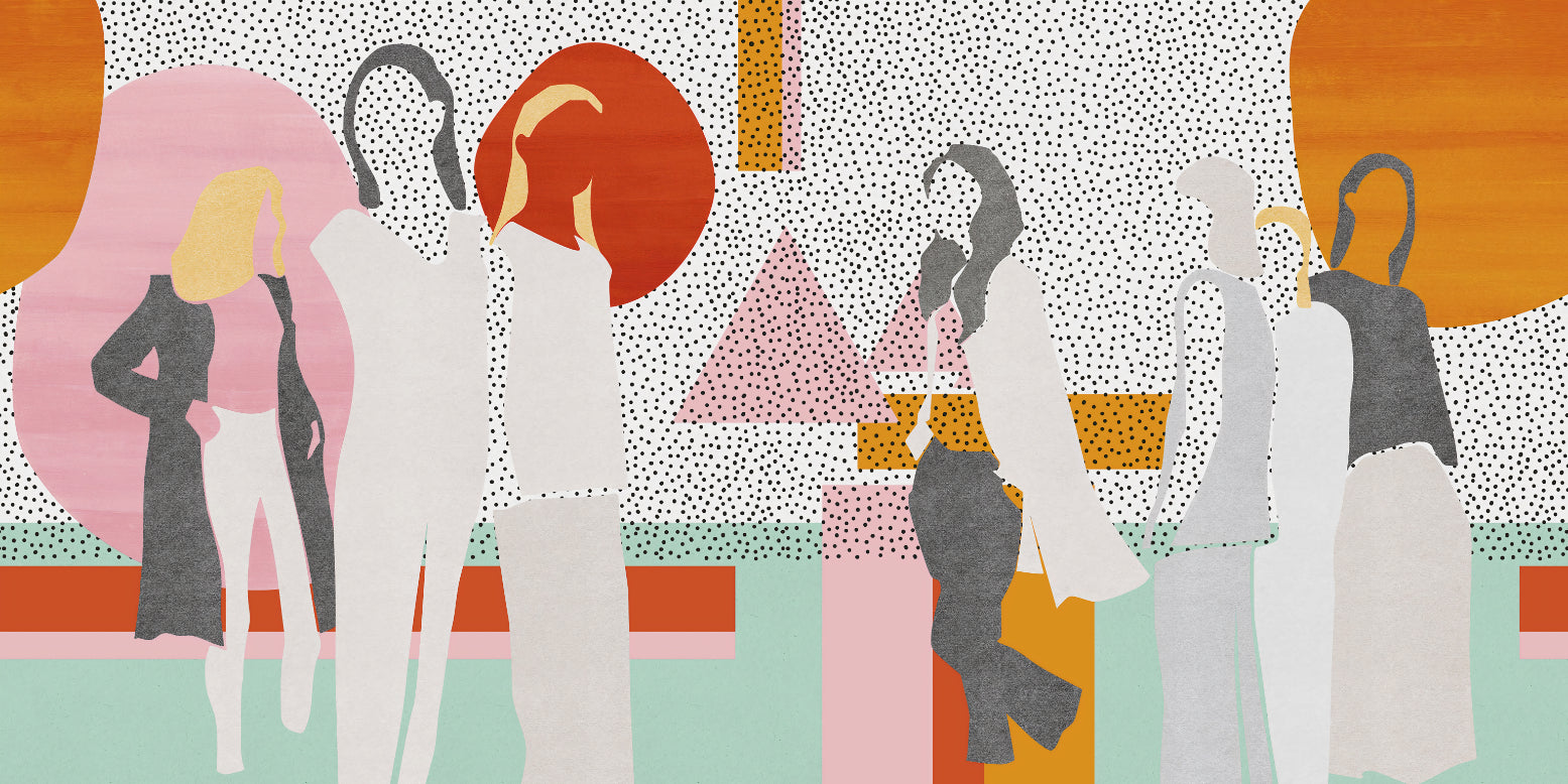 Abstract Modern Silhouette Wall Mural