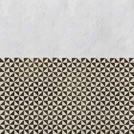Murale minimalista con triangolo geometrico