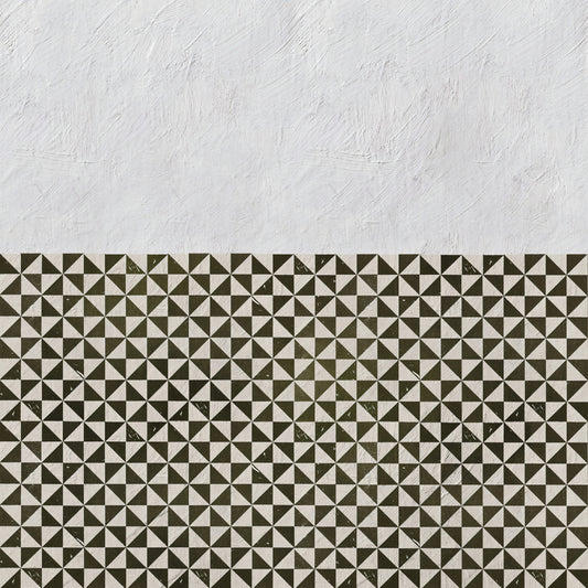Minimalistyczny geometryczny trójkątny mural ścienny