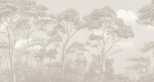 Elegantes, monochromes Wald-Wandbild