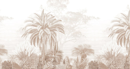 Monokrom tropisk palm tapet