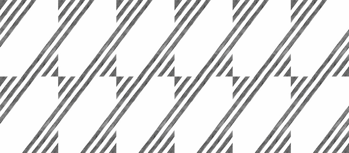 Moderne geometrisk sort og hvidt tapet in your room