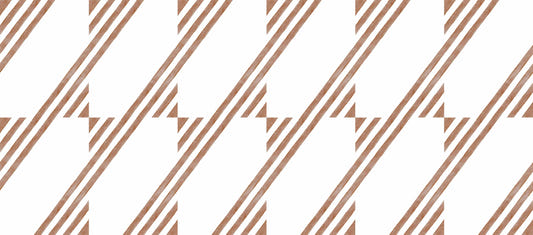 Terracotta Geometric Stripe Wallpaper