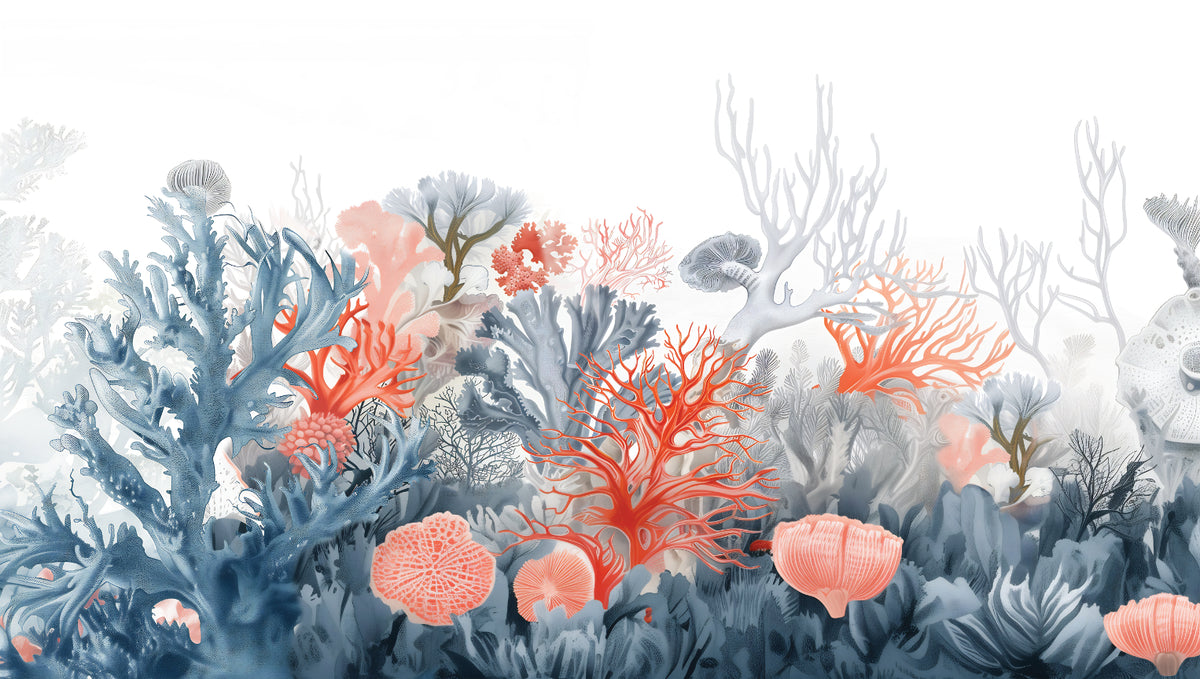 Aqua Gardens Coral Reef Wallpaper in your room — zoomed