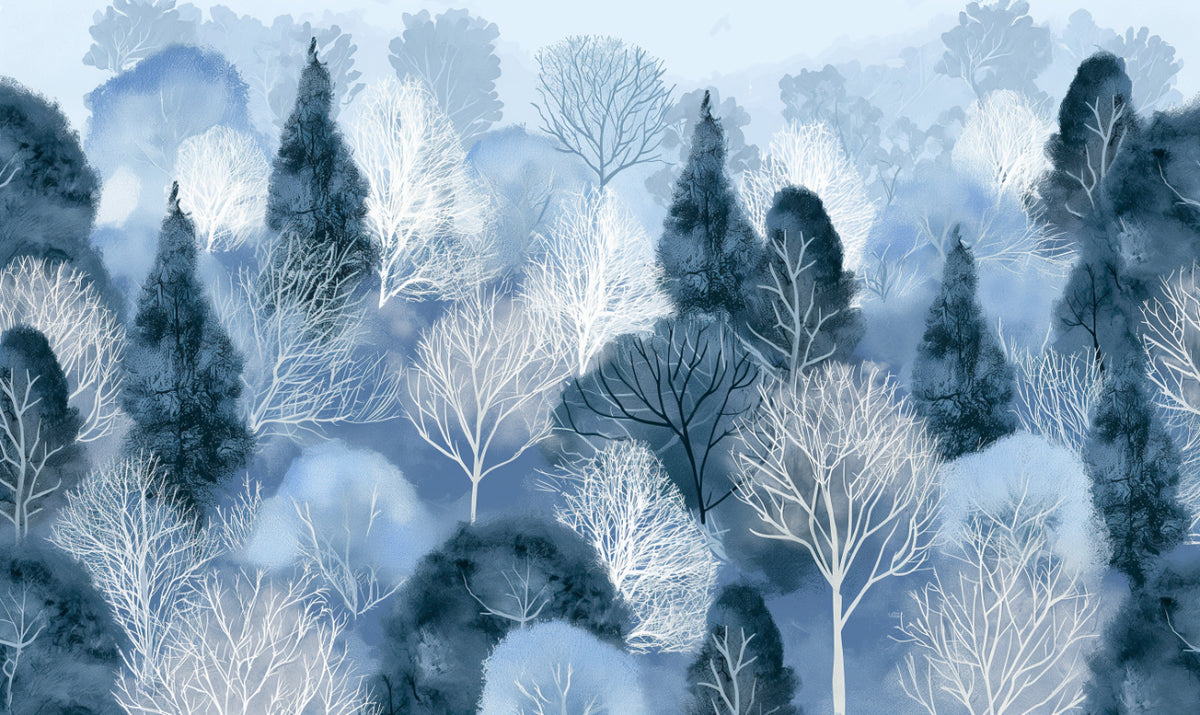 Snowbound Silence Winter Forest Wallpaper
