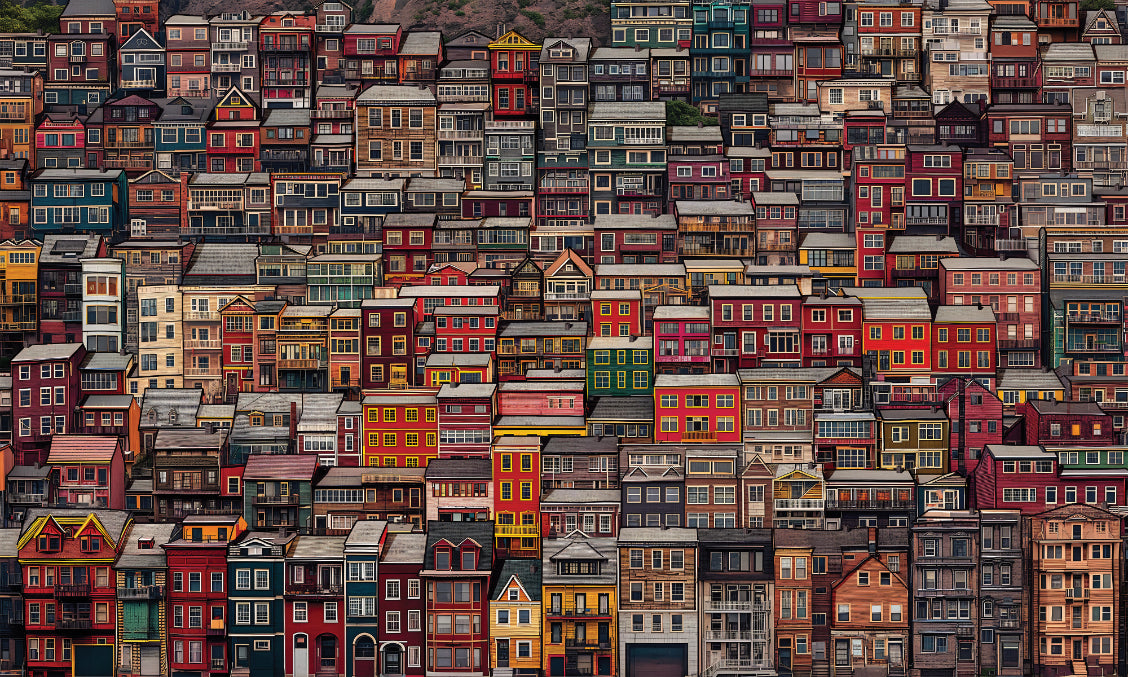 Nested Neighborhoods Urban Wallpaper in your room