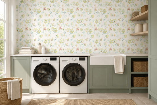 Ethereal Garden Flora Illustration Wallpaper GD12671