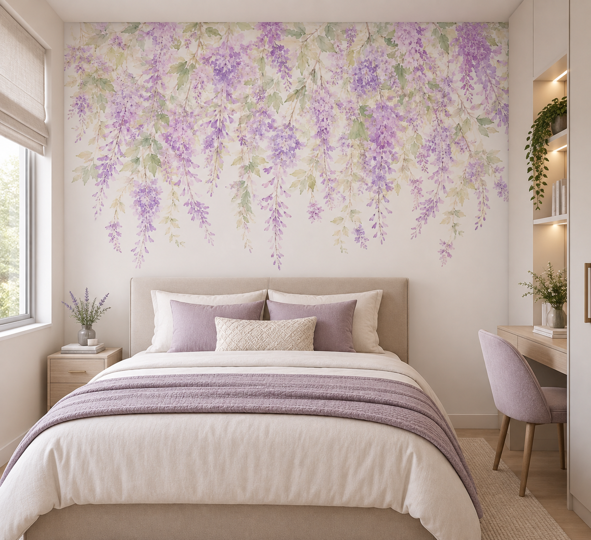 Frühlings-Wisteria-Baldachin Wandbild