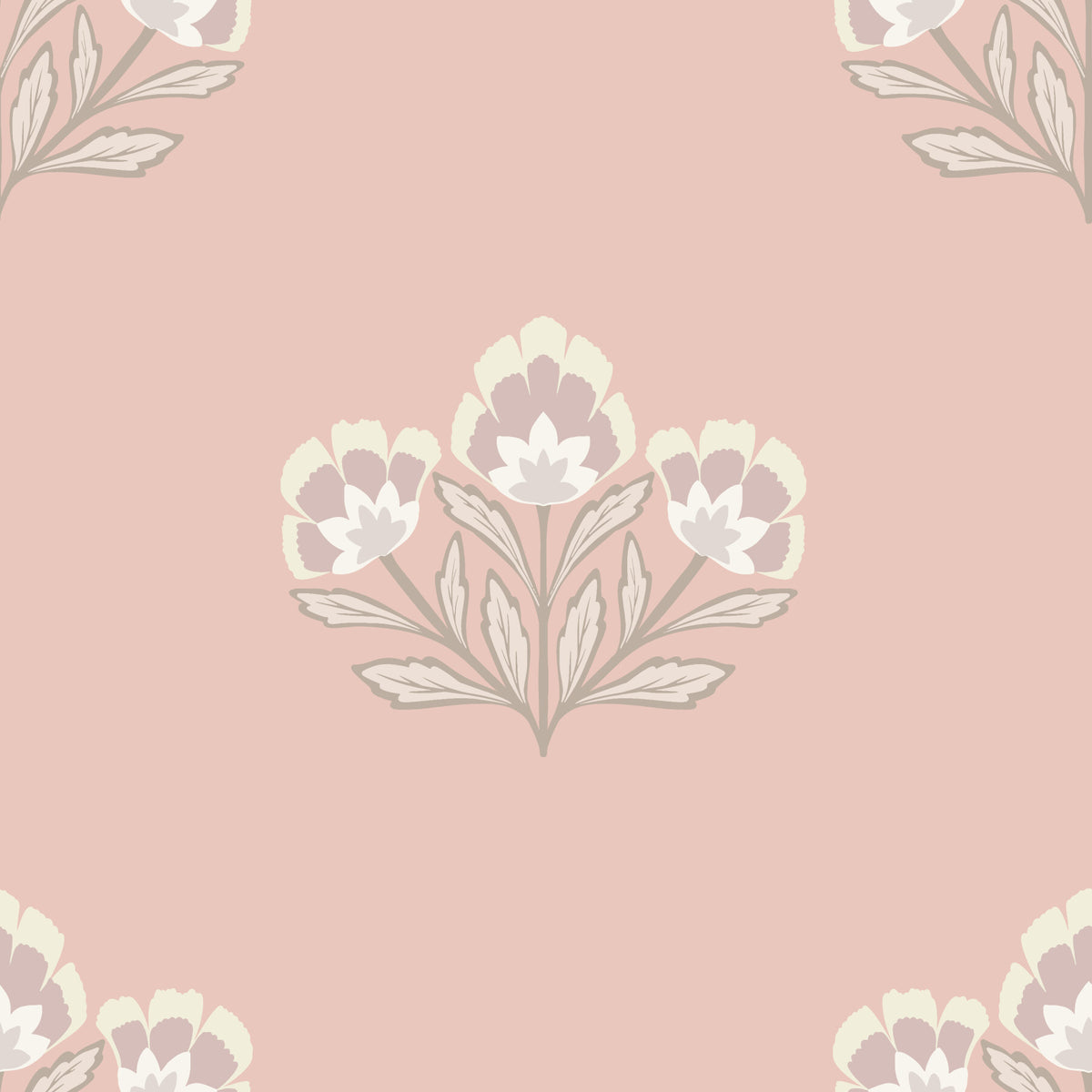 Blush Blooms Wallpaper⁠ in your room — zoomed