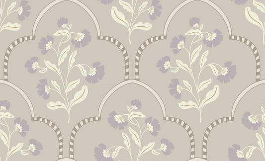 Floral Lattice Wallpaper⁠