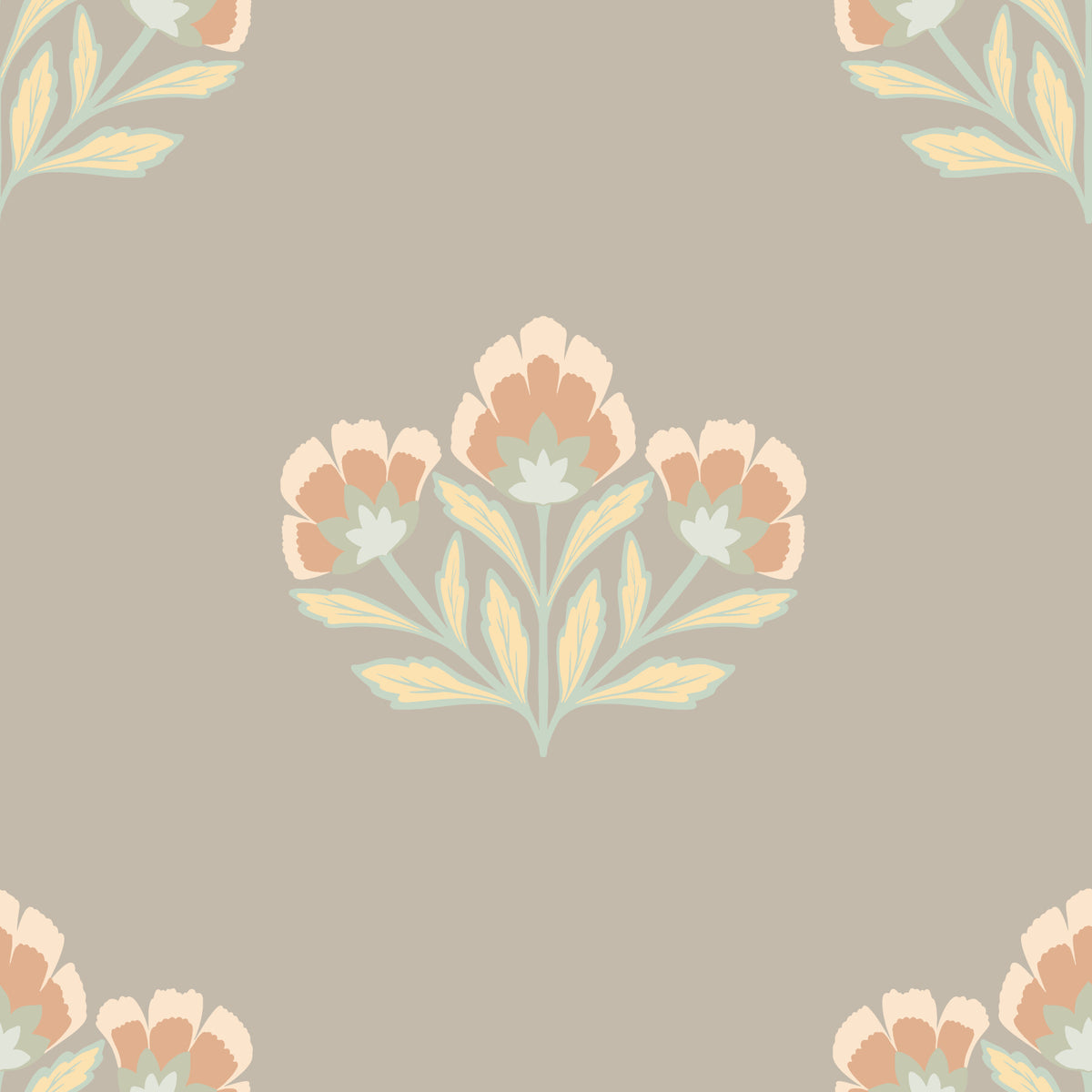 Soft Floral Symphony Wallpaper⁠