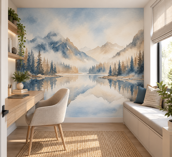 Wandbild „Misty Peaks“