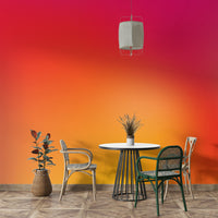 Modern gradient wall mural with bold pink to orange tones.

