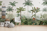 Thrilling Tropics wallpaper with lush jungle and wildlife