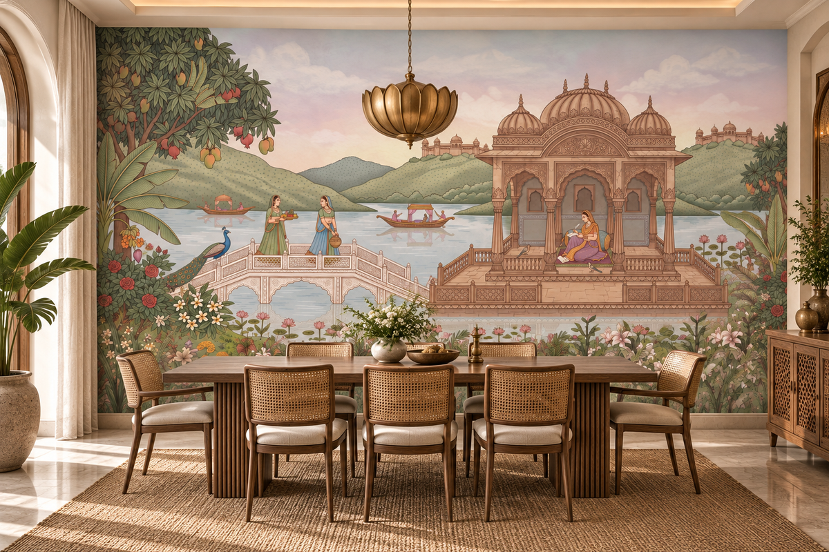 Fototapet mural „Pavilionul Regal cu Lotuși” – RJM07