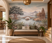 Papier peint panoramique mural « Jardin du palais céleste »-RJM16
