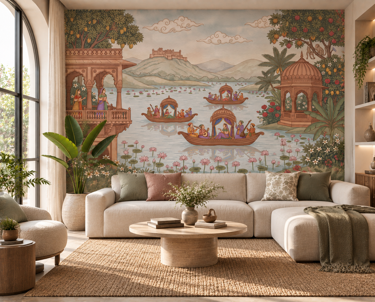 Murale da parete Pichwai Lake Reverie - RJM17