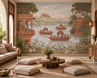 Murale da parete Pichwai Lake Reverie - RJM17