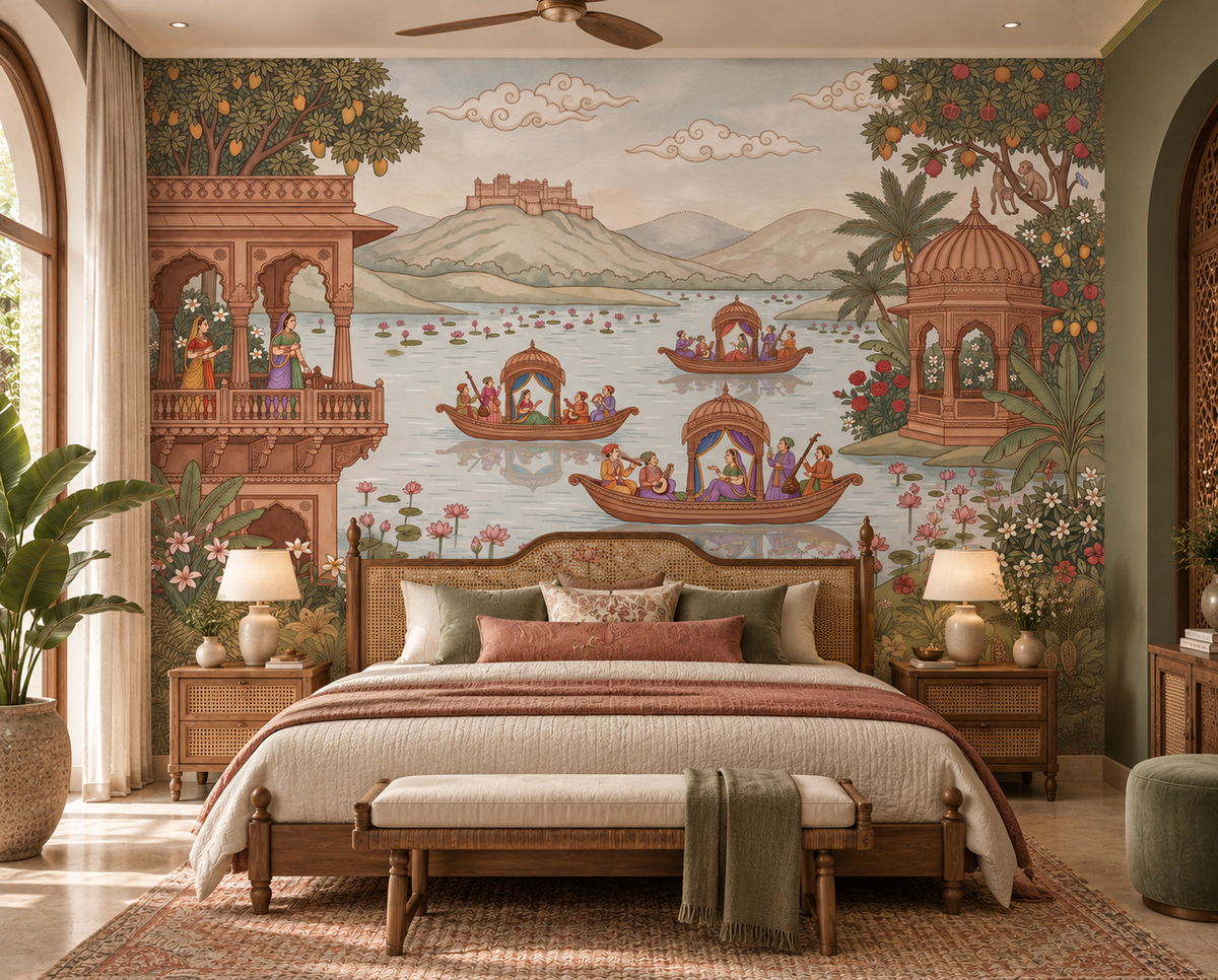 Murale da parete Pichwai Lake Reverie - RJM17