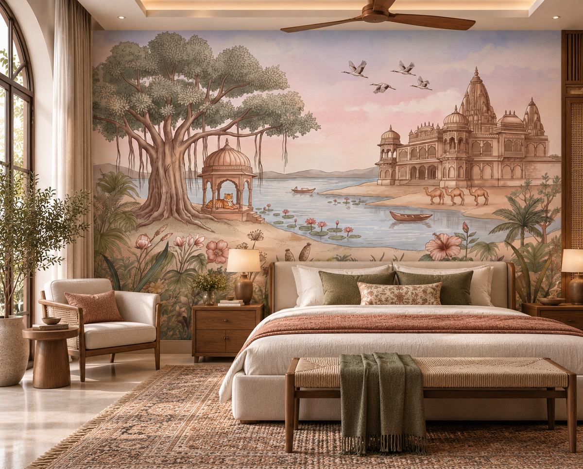 Pavitra Sarovar Wandmuurschildering-RJM21