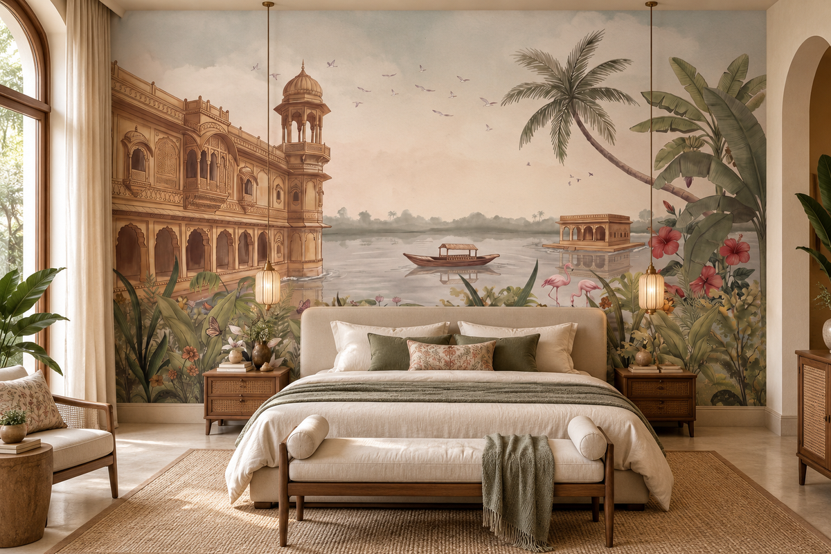 Mural de pared Jheel Mahal-RJM22