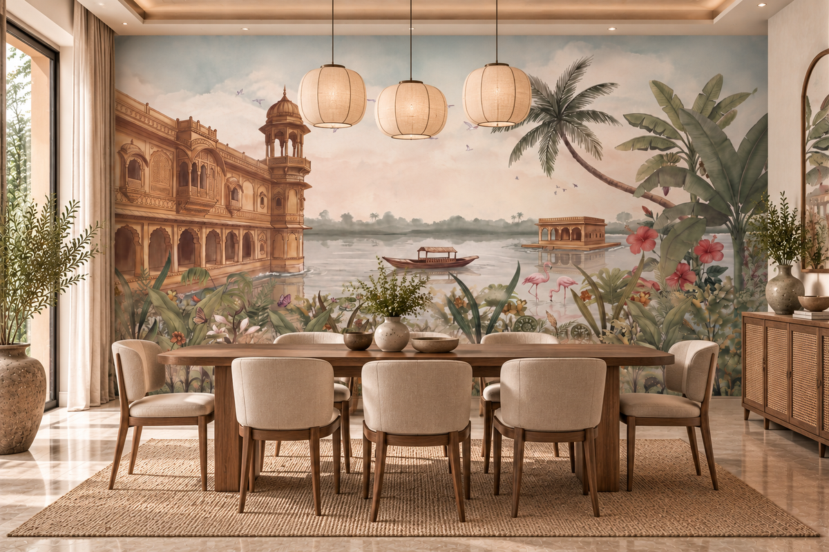Mural de pared Jheel Mahal-RJM22