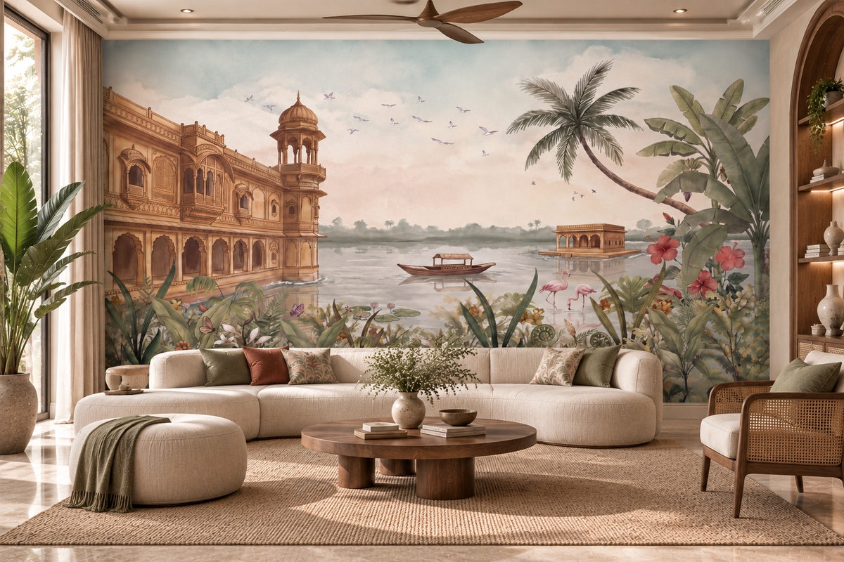 Mural de pared Jheel Mahal-RJM22