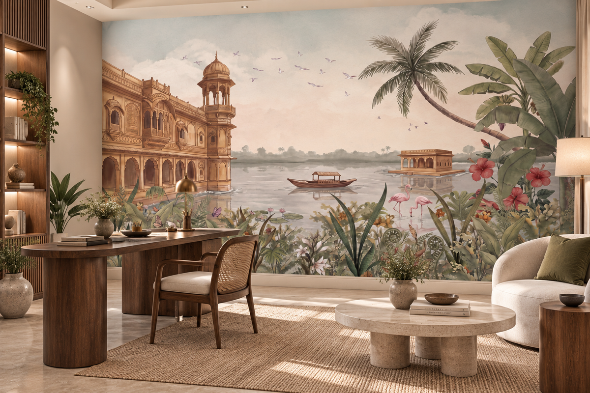 Mural de pared Jheel Mahal-RJM22