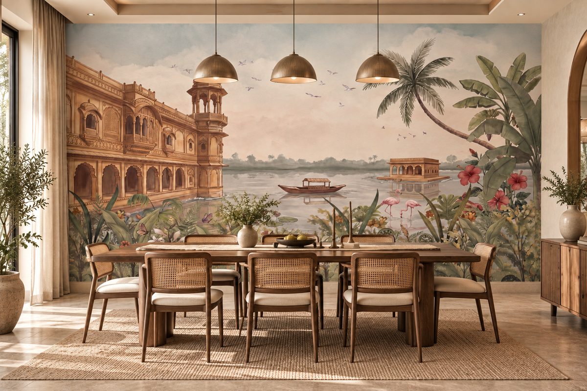 Mural de pared Jheel Mahal-RJM22