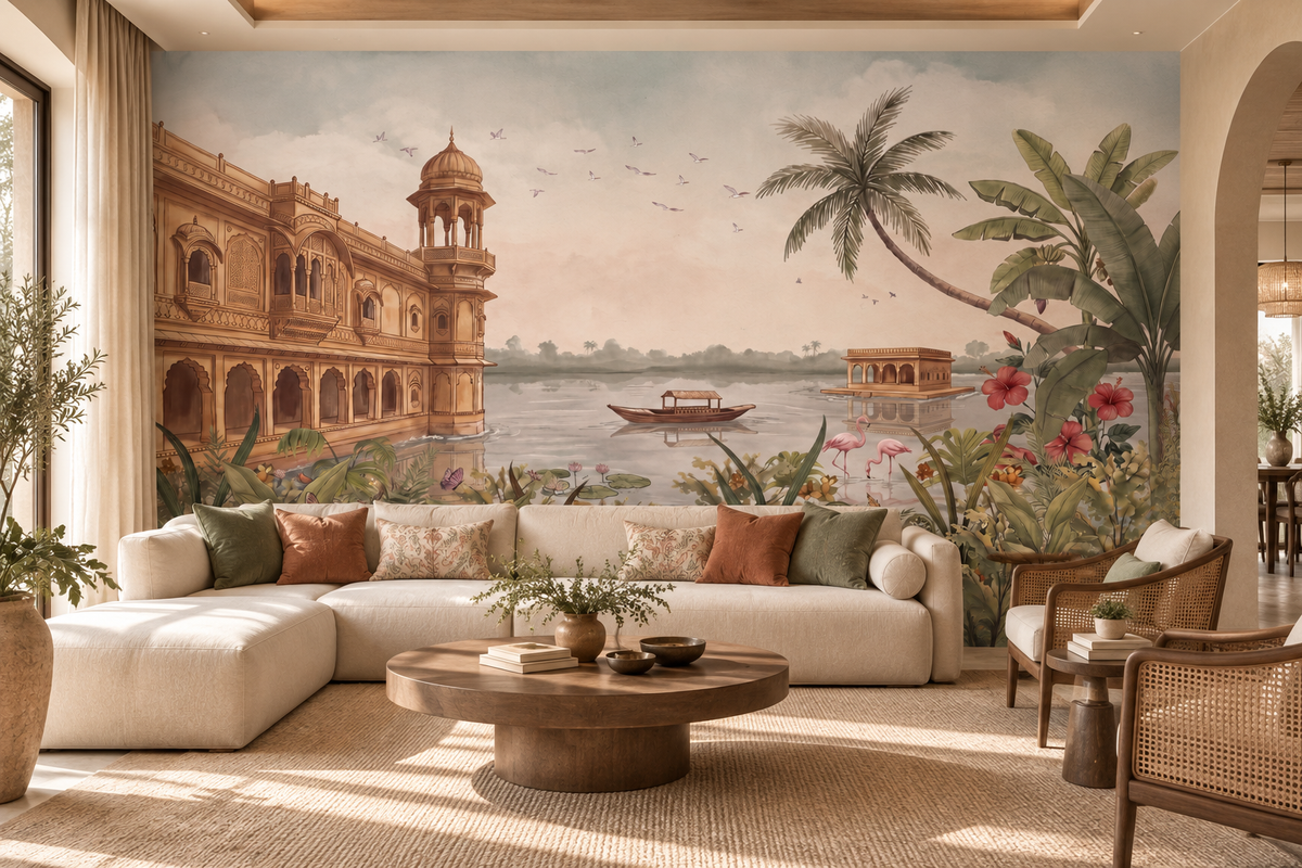 Mural de pared Jheel Mahal-RJM22