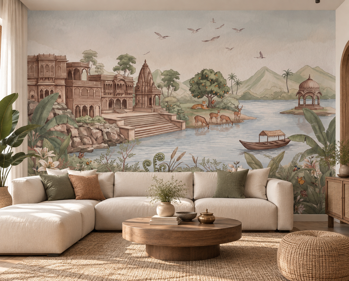 Mural de parede Haveli Ghat-RJM27