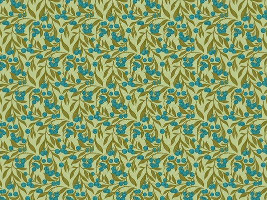 Autumn Berries Blue Wallpaper Murals