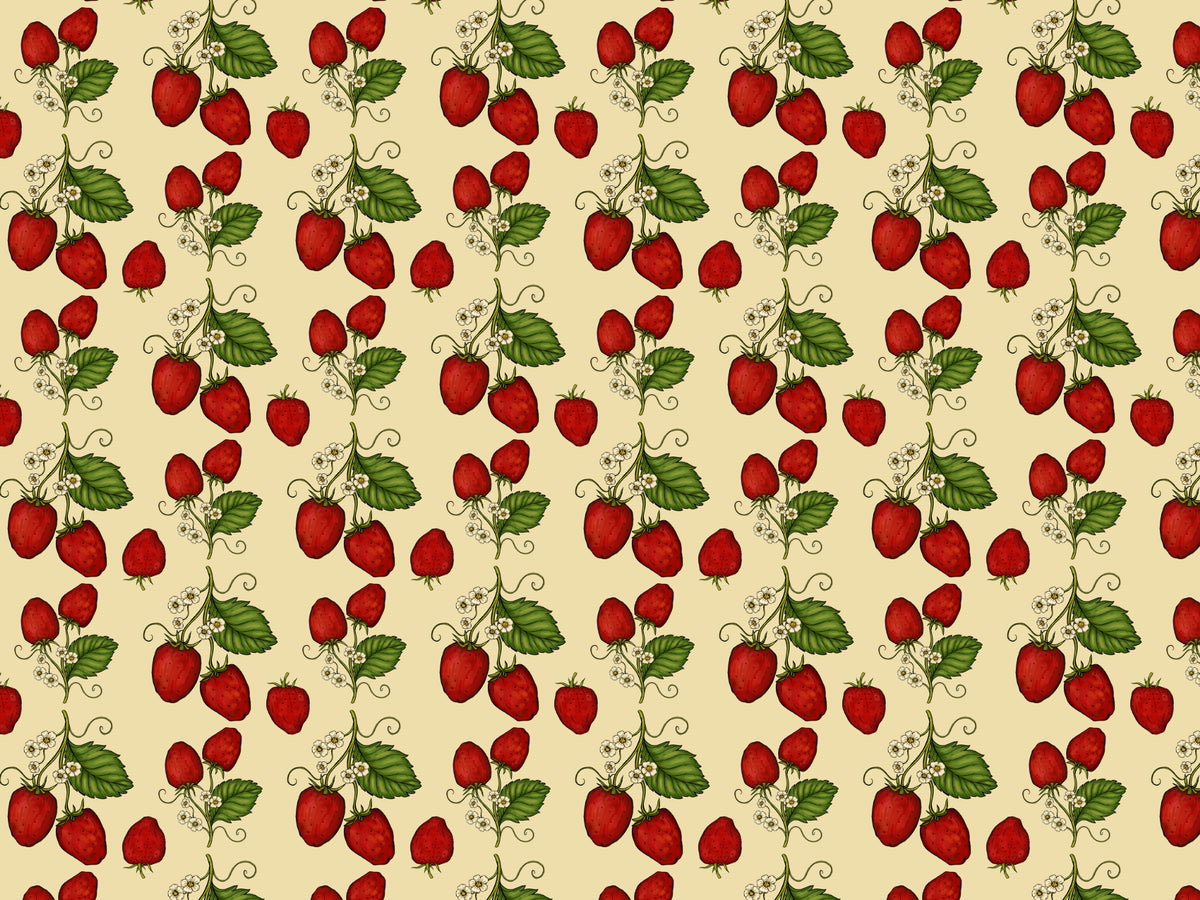 Red Trailing Strawberries Wallpaper