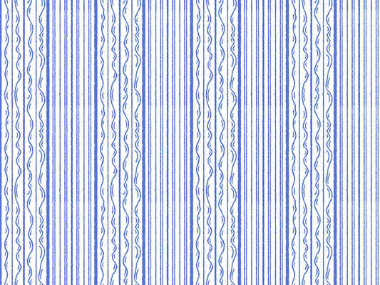 Classic Blue Stripes Wall Mural