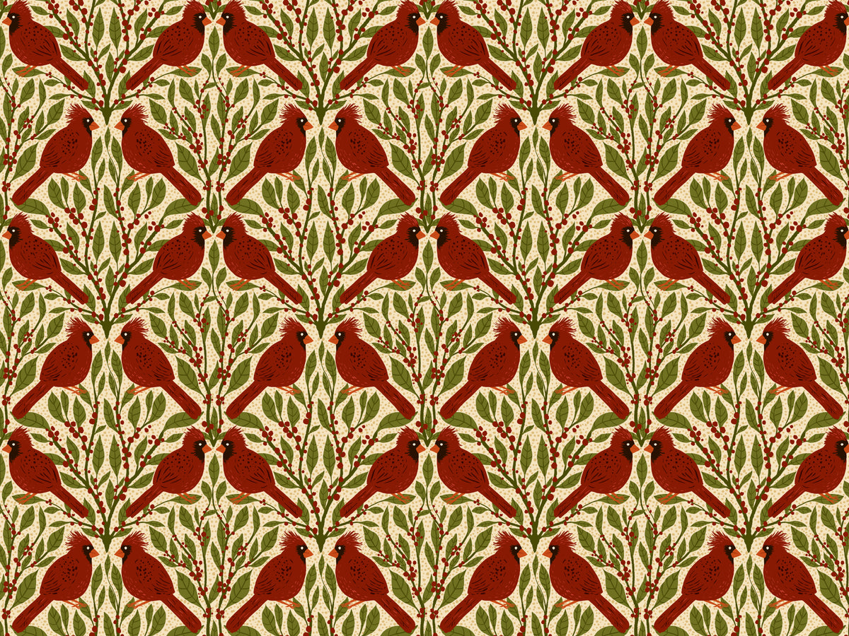 Papintures peints de papier peint de cardinal rouge vintage in your room