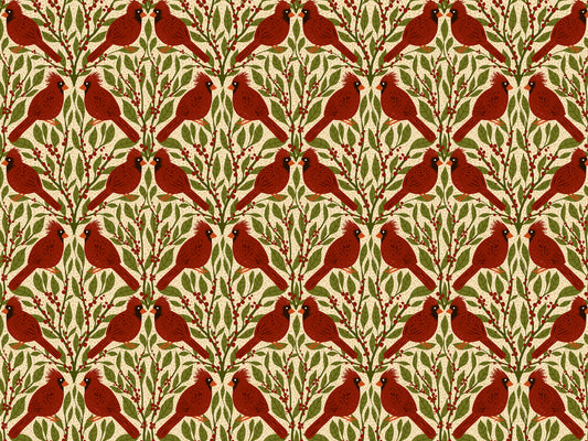 Vintage Red Cardinals Wallpaper Wandbilder